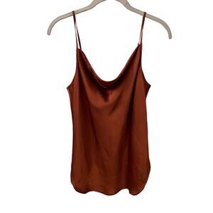 NWT Donna Karan Women's Astra Gaze Sateen Camisole Top. Color Rust
Size Small.
